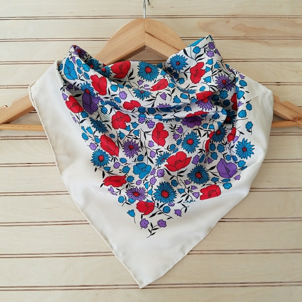 Vintage Floral Scarf